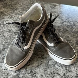 Vans Men's Charcoal and White Sneakers